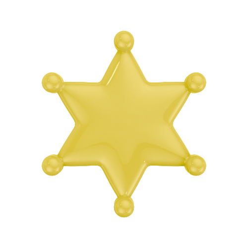 Sheriff's Badge Resin Charm