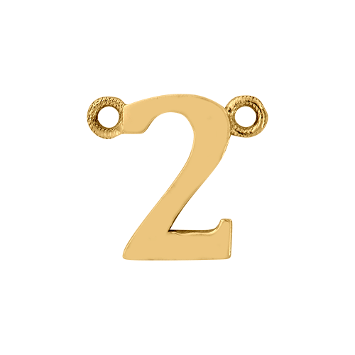 14k Yellow Gold Number Charm