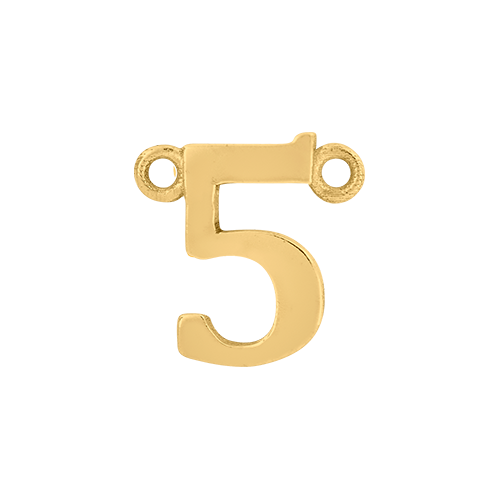 14k Yellow Gold Number Charm