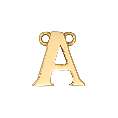 14k Yellow Gold Letter Charm