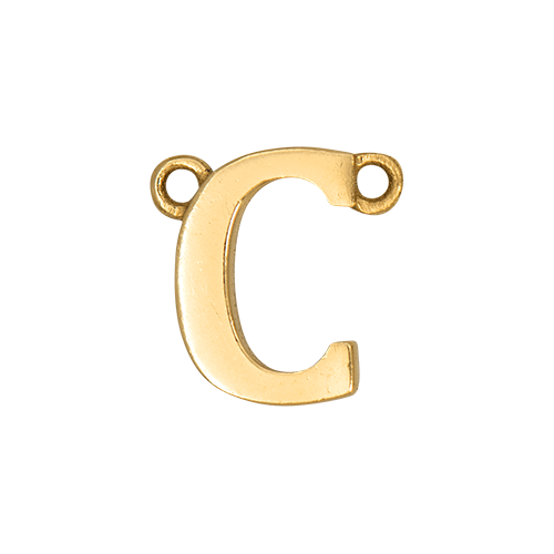 14k Yellow Gold Letter Charm