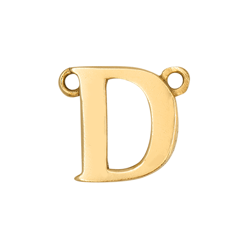 14k Yellow Gold Letter Charm