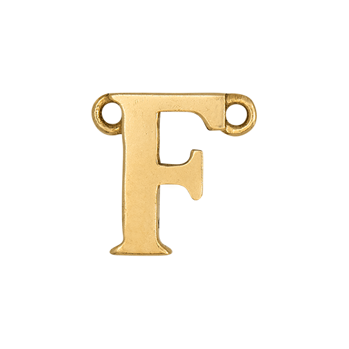 14k Yellow Gold Letter Charm