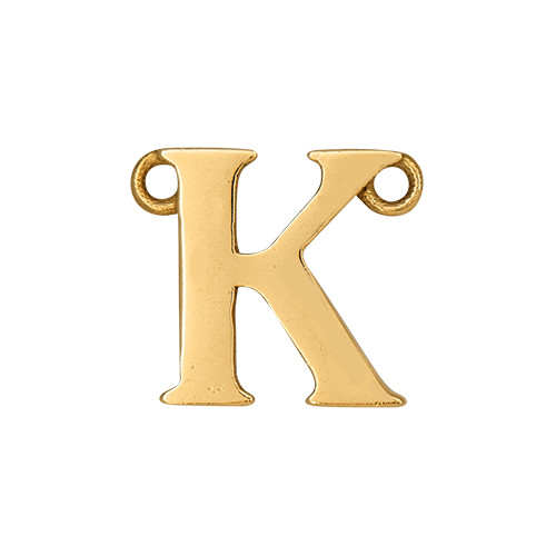 14k Yellow Gold Letter Charm