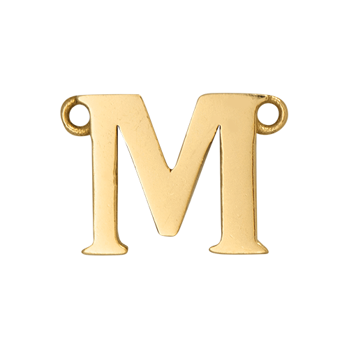 14k Yellow Gold Letter Charm