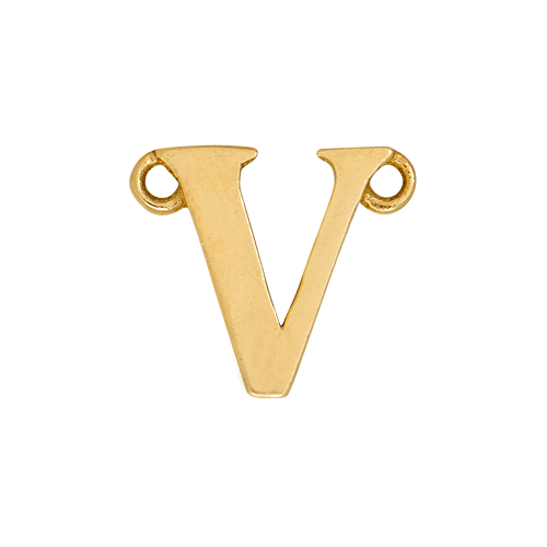 14k Yellow Gold Letter Charm