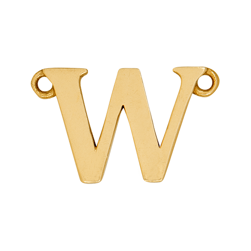 14k Yellow Gold Letter Charm
