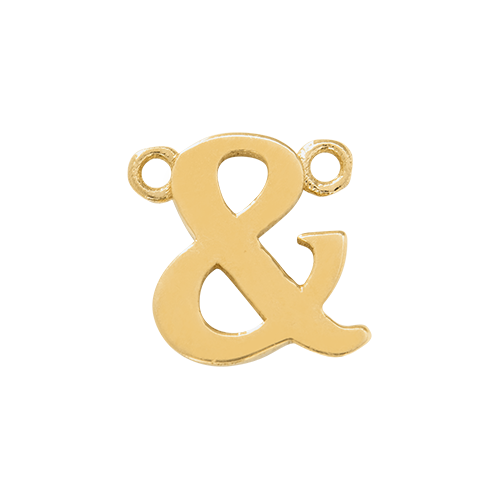 14k Yellow Gold Letter Charm