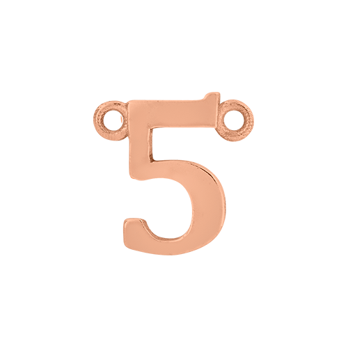 14k Rose Gold Number Charm