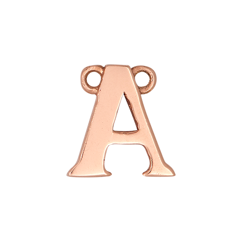 14k Rose Gold Letter Charm