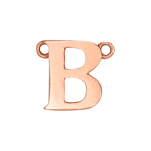 14k Rose Gold Letter Charm