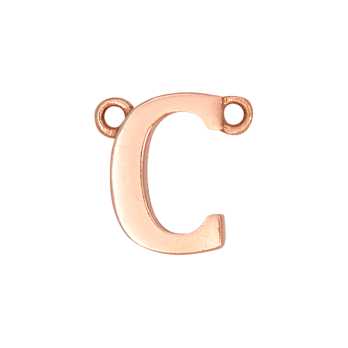 14k Rose Gold Letter Charm