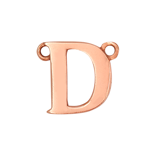 14k Rose Gold Letter Charm