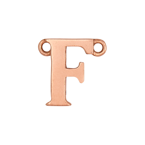 14k Rose Gold Letter Charm