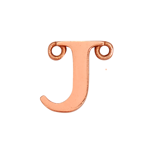 14k Rose Gold Letter Charm