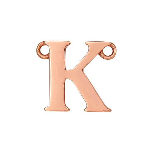 14k Rose Gold Letter Charm