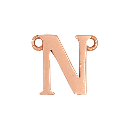 14k Rose Gold Letter Charm