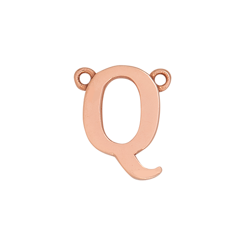 14k Rose Gold Letter Charm
