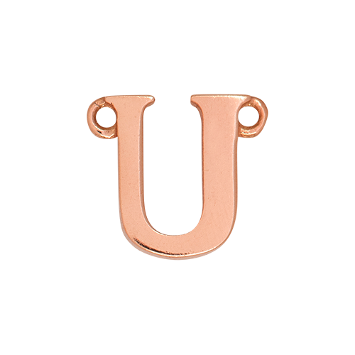 14k Rose Gold Letter Charm