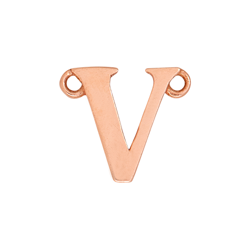 14k Rose Gold Letter Charm