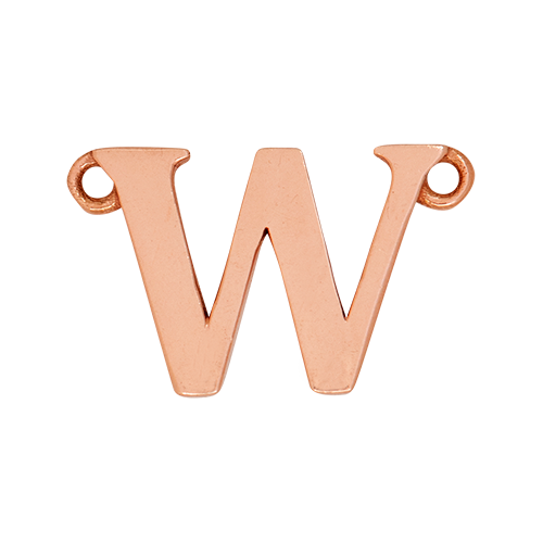 14k Rose Gold Letter Charm