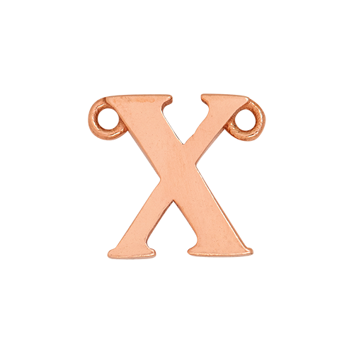 14k Rose Gold Letter Charm