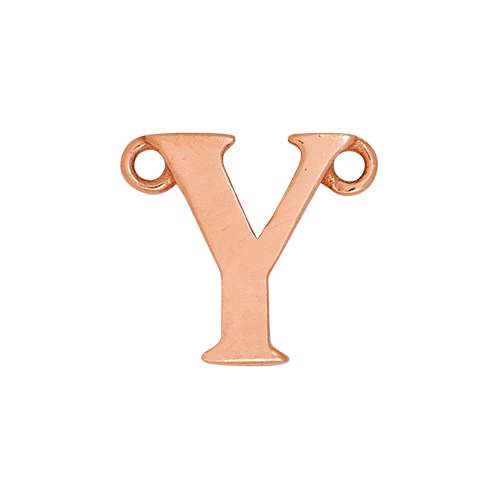 14k Rose Gold Letter Charm