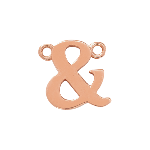 14k Rose Gold Letter Charm