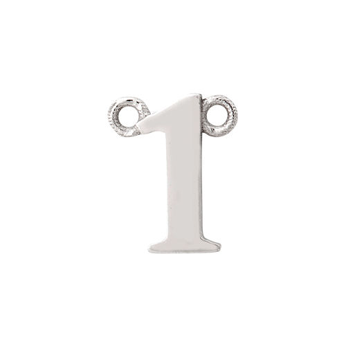 14k White Gold Number Charm