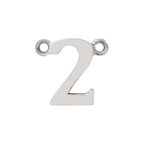 14k White Gold Number Charm