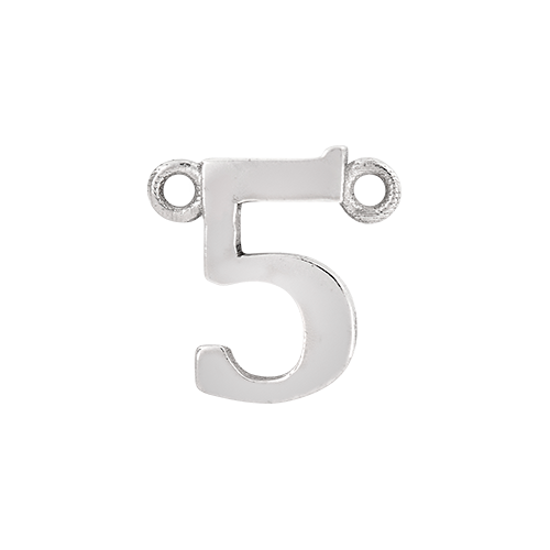 14k White Gold Number Charm
