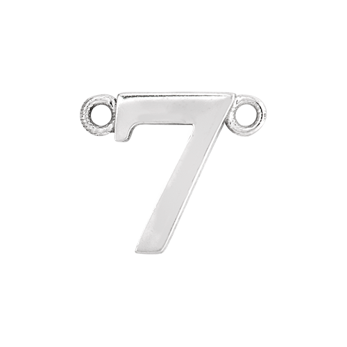14k White Gold Number Charm