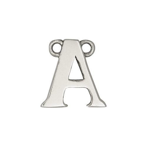 14k White Gold Letter Charm