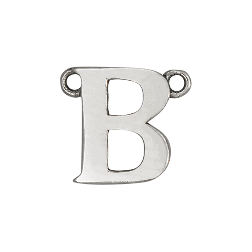 14k White Gold Letter Charm