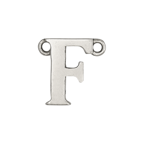 14k White Gold Letter Charm