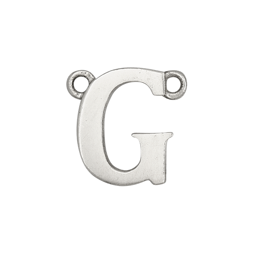 14k White Gold Letter Charm