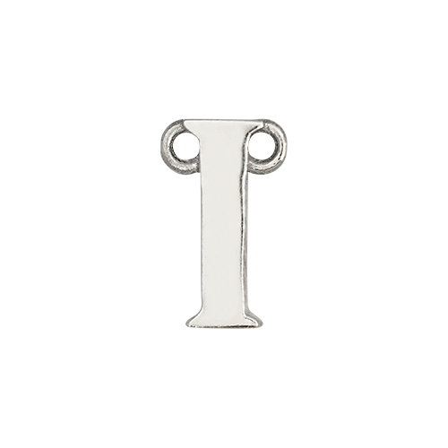 14k White Gold Letter Charm