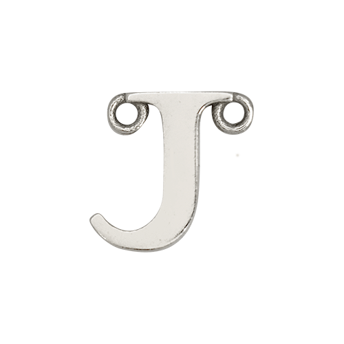 14k White Gold Letter Charm