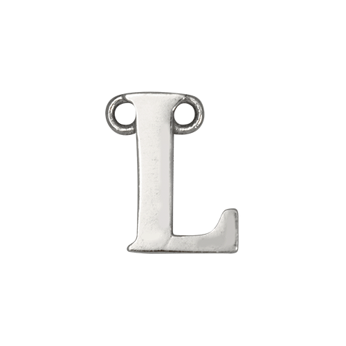 14k White Gold Letter Charm