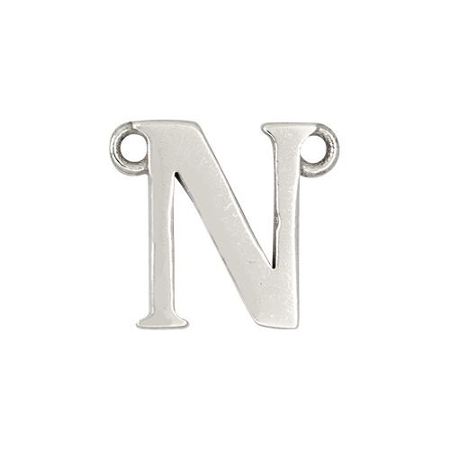 14k White Gold Letter Charm