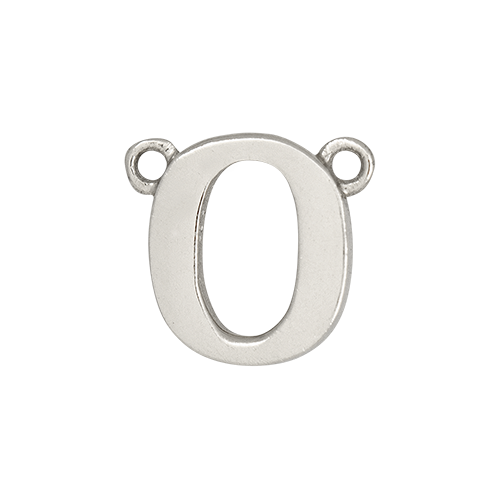 14k White Gold Letter Charm