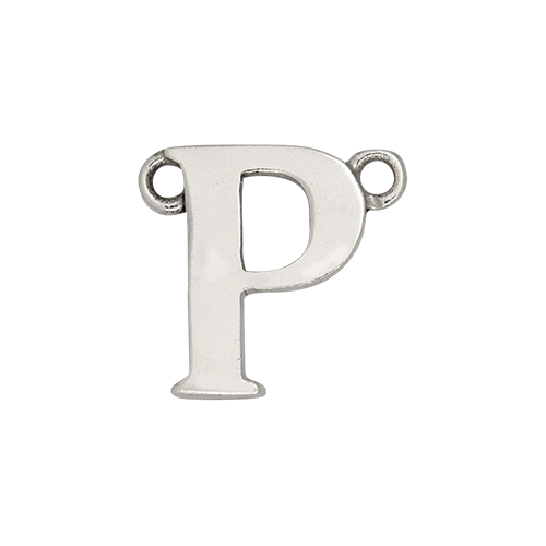 14k White Gold Letter Charm