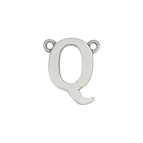 14k White Gold Letter Charm