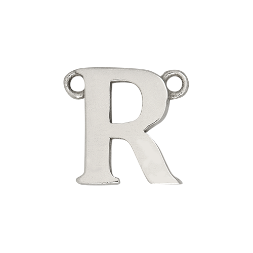 14k White Gold Letter Charm
