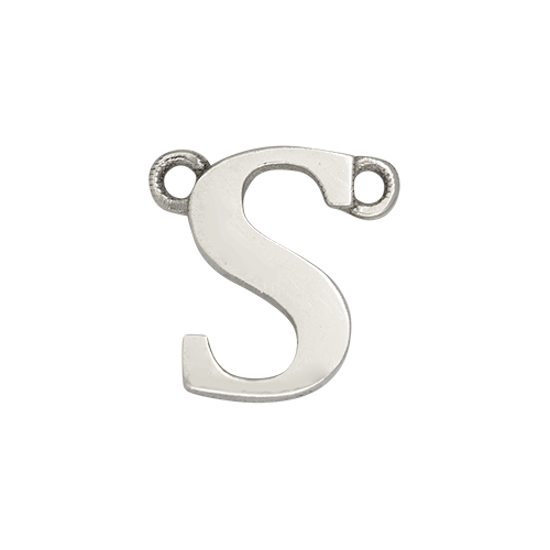 14k White Gold Letter Charm