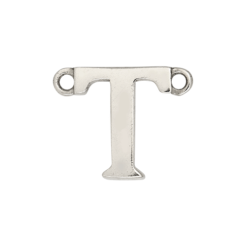 14k White Gold Letter Charm
