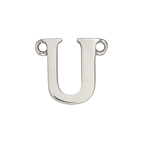 14k White Gold Letter Charm