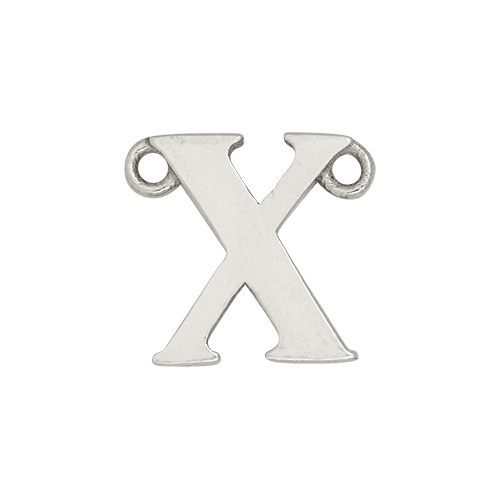14k White Gold Letter Charm