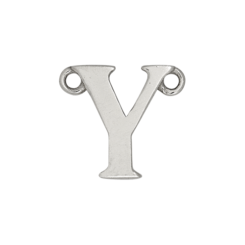14k White Gold Letter Charm