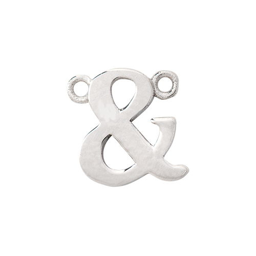 14k White Gold Letter Charm